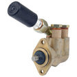 Fuel Lift Pump by Sparex (Part No. S.64156), featuring a robust brass design, multiple ports, and mounting holes with a black handle, ideal for use in John Deere equipment.