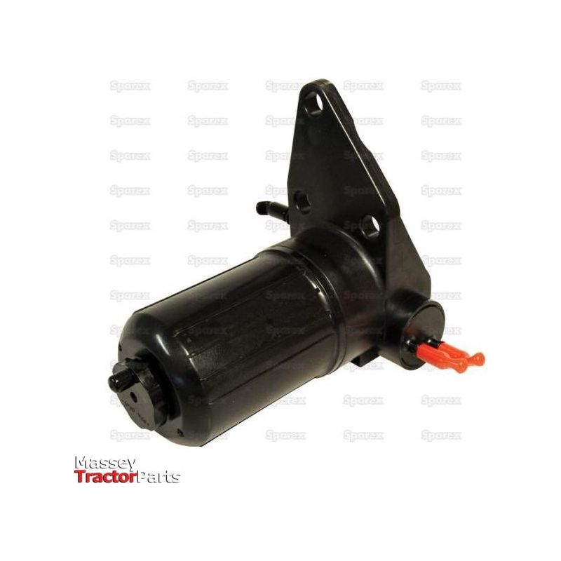 Close-up of a black hydraulic lift pump, specifically the Fuel Lift Pump (Sparex Part No. S.69257), designed for a Massey Ferguson tractor and compatible with Perkins 1103 engines, branded "Sparex.