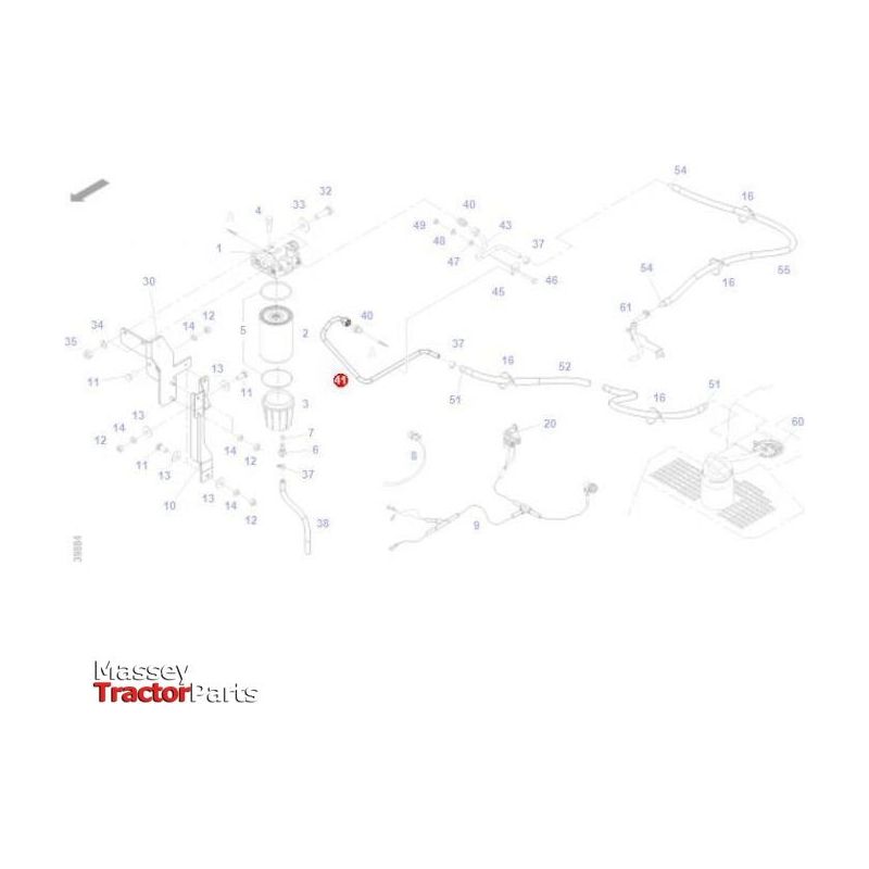 Fuel Line - H725200060170 | OEM |  parts | Fuel Pipes-Fendt-Engine & Filters,Farming Parts,Fuel Delivery Parts,Fuel Pipes,Tractor Parts