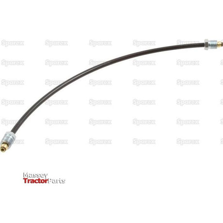 Fuel pipe with metal connectors on both ends, displayed against a plain background with "Sparex" and "Massey Ferguson" logos. Model: Sparex Part No. S.41308.