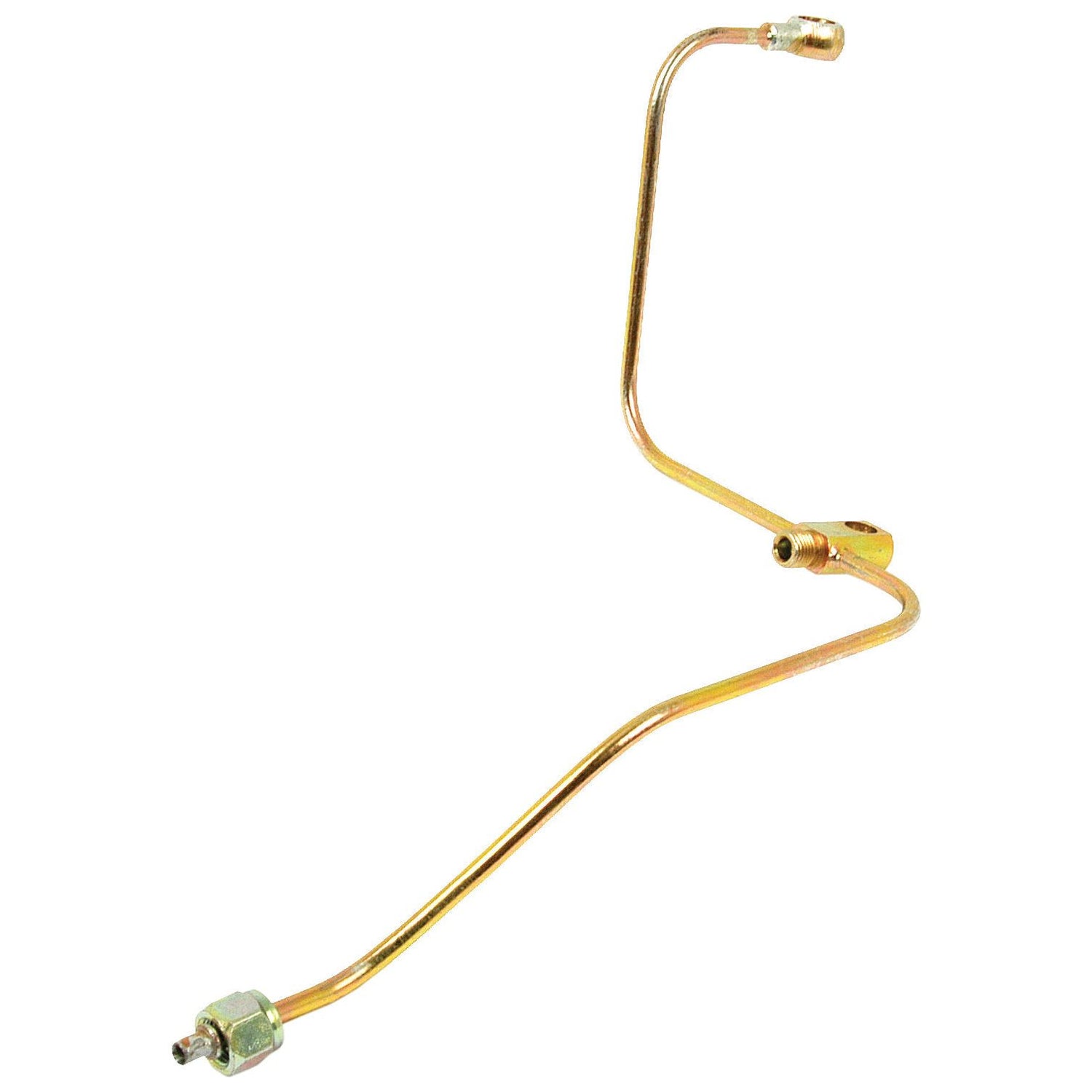 A Sparex Fuel Pipe (Sparex Part No. S.42204) designed for a Perkins AD3.152, featuring multiple bends and connectors at both ends.