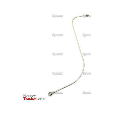 A metallic fuel pipe labeled "Fuel Pipe | Sparex Part No. S.43888" is displayed against a white background with "Sparex" watermarks, ideal for Massey Ferguson models.