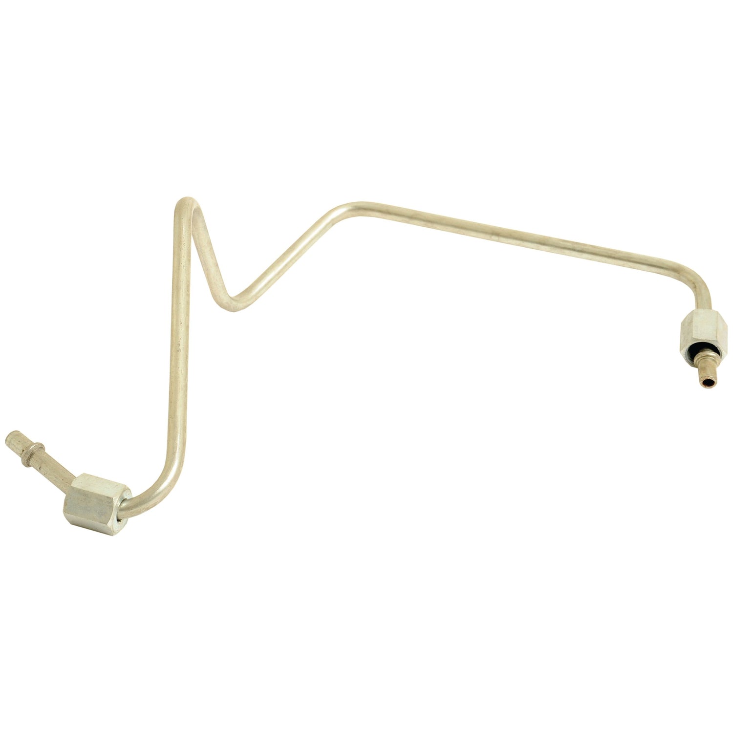 A Sparex Fuel Pipe (Part No. S.44044) is a bent metal fuel pipe with threaded connectors on both ends, designed for automotive use and compatible with Massey Ferguson models.