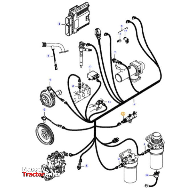 Massey Ferguson Fuel Pressure Sensor - V837079599 | OEM | Massey Ferguson parts | Engine Electrics and Instruments-Massey Ferguson-Farming Parts,Lighting & Electrical Accessories,Senders & Sensors,Switches & Sensors,Tractor Parts