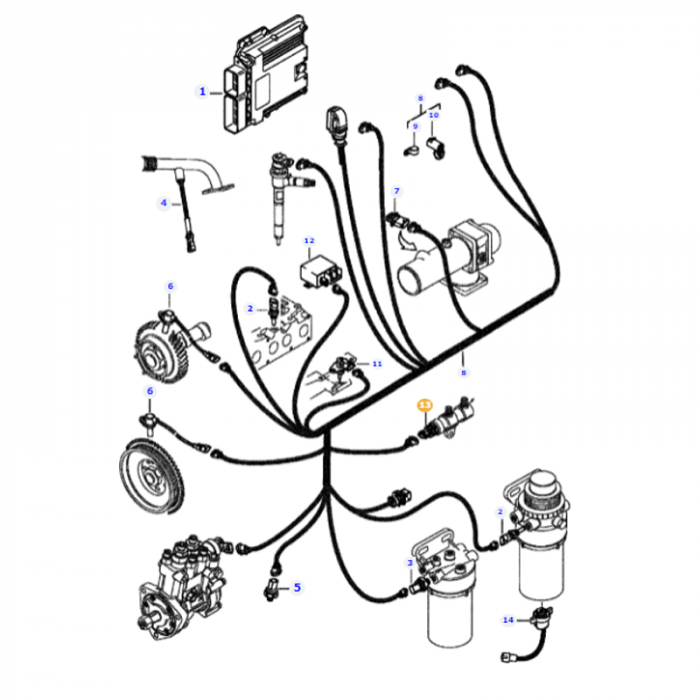 Fuel Pressure Sensor - V837079599 - Massey Tractor Parts