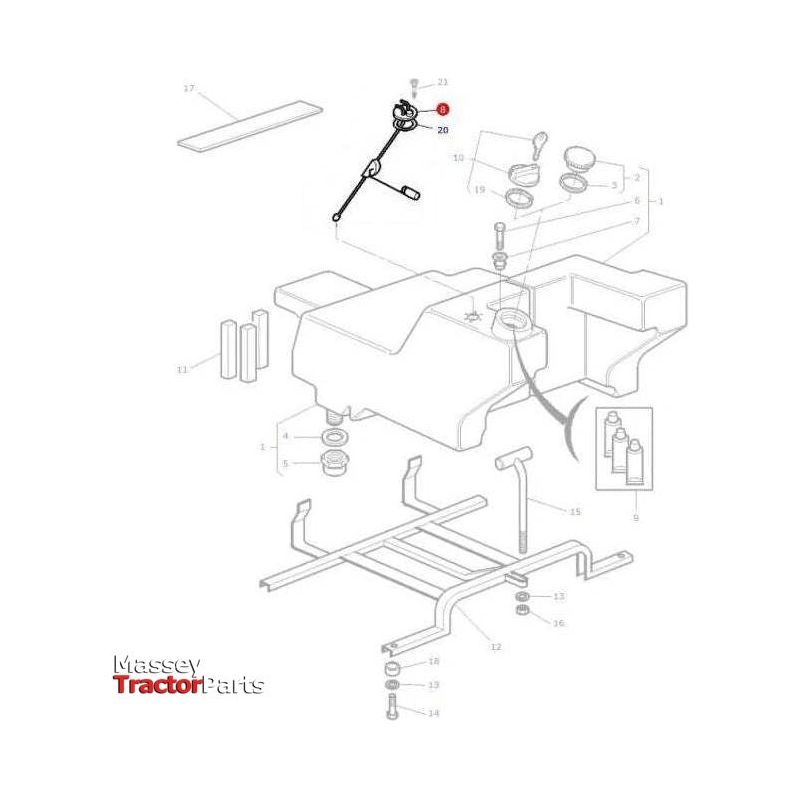 Massey Ferguson Fuel Sender Unit - 3713028M1 | OEM | Massey Ferguson parts | Fuel Sender Units-Massey Ferguson-Engine & Filters,Farming Parts,Fluid & Fuel Delivery & Storage,Fuel Delivery Parts,Fuel Sender Units,Tractor Parts,Workshop & Merchandising,Workshop Consumables
