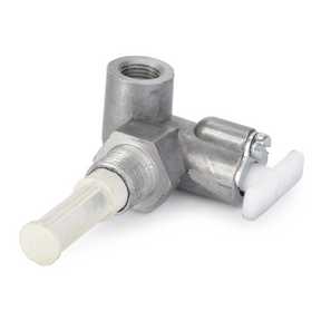 An AGCO Massey Ferguson fuel stop valve (model 1851653M91) with an attached filter and lever.