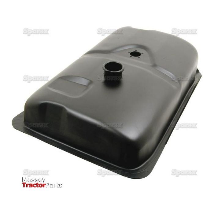 A black metal fuel tank, specifically the Sparex Fuel Tank (Part No. S.61926), featuring a filler neck and mounting holes, likely designed as a part for Massey Ferguson tractors. The image displays the Sparex logo along with a "Massey Tractor Parts" watermark.