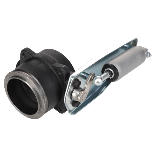 A metal mechanical part featuring a cylindrical black and silver component connected to a silver mounting bracket, designed specifically for Fendt Models like the 724 Vario, is the AGCO-branded Fendt Engine Brake (G737200172010).