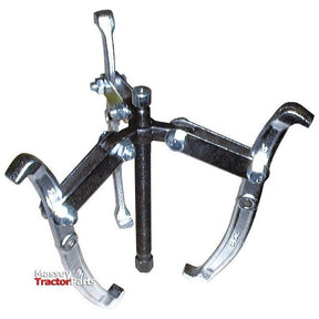 Introducing the Sparex Gear Puller - 8" (Sparex Part No. S.14943), a versatile tool featuring a threaded center bolt and adjustable, reversible arms, designed for both internal and external removal of gears, pulleys, and bearings.