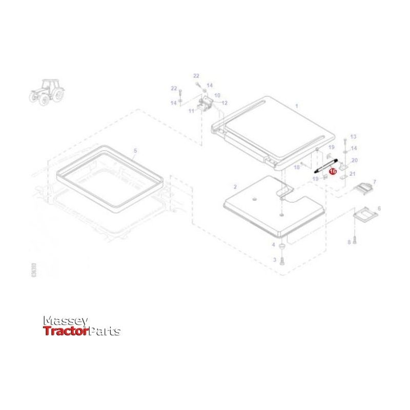 Fendt Gas Strut - H816810020100 | OEM | Fendt parts | Cab Trim-Fendt-Cabin & Body Panels,Farming Parts,Gas Struts,Tractor Parts