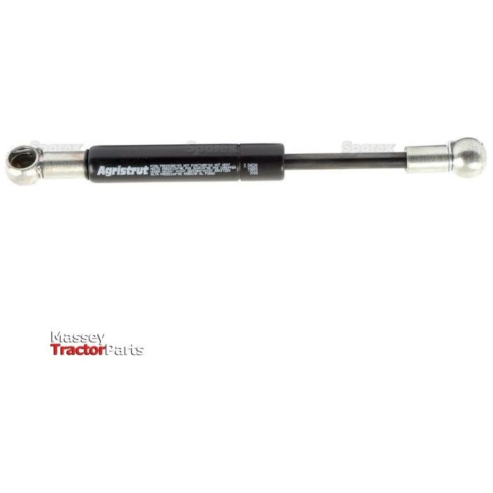 Gas strut labeled "S.54528" by Sparex, with a total length of 215mm, featuring metal eyelets on each end. Often used for suspension or support in machinery, this durable strut includes a ram stroke mechanism designed to withstand high pressure.