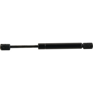 A Sparex Gas Strut (S.137022), featuring a black finish and measuring 245mm in total length, equipped with mounting brackets at both ends, ideal for providing support and cushioning in diverse mechanical applications.