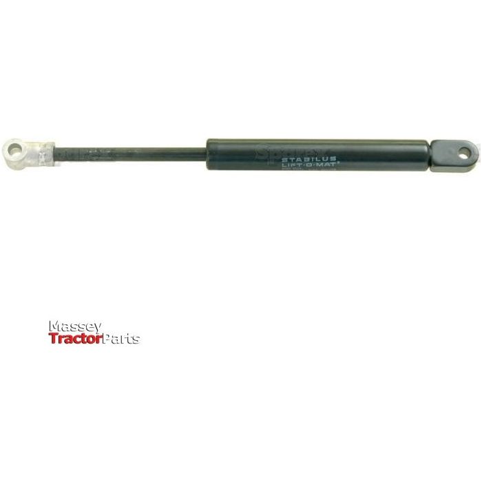 Image of the Sparex Gas Strut (S.19439) with a total length of 245mm, featuring metal connectors at both ends and showcasing its robust ram stroke. The text "Massey Tractor Parts" is visible in the bottom left corner.