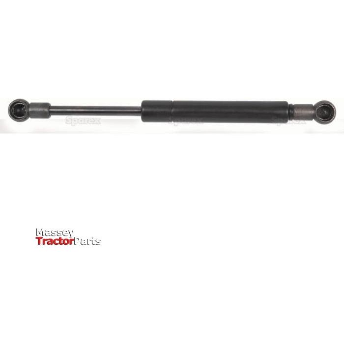 A Sparex Gas Strut with a total length of 250mm (S.52912), featuring mounting eyelets at both ends, displayed on a white background. The Massey Tractor Parts logo is visible in the bottom left corner.