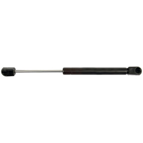 Introducing the Sparex Gas Strut S.68542, a 265mm black and silver component equipped with end fittings on both ends, designed to provide lift support.