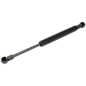 The Sparex Gas Strut, S.19418, measures a total length of 275mm and features black metal end fittings with ball socket joints, ideal for motion control in applications such as car hoods or furniture.
