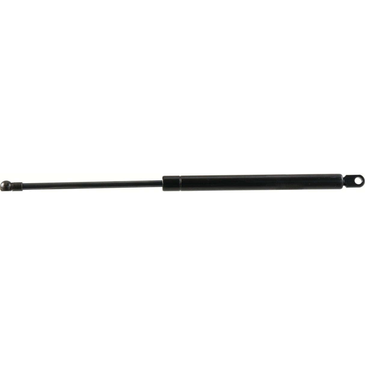 Image of the Sparex Gas Strut, Total length: 400mm - S.137039, featuring a black cylindrical body, an extended rod, and mounting brackets on both ends. Suitable for various applications requiring smooth motion assistance.