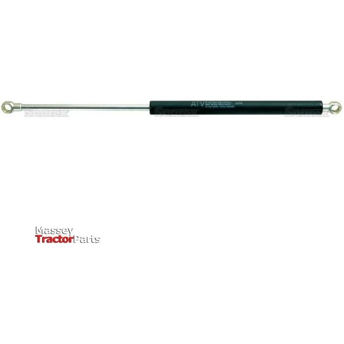 A Sparex Gas Strut (S.19453), featuring metal rod end fittings and designed for Massey Tractor parts, showcased against a white background. Total length: 400mm.