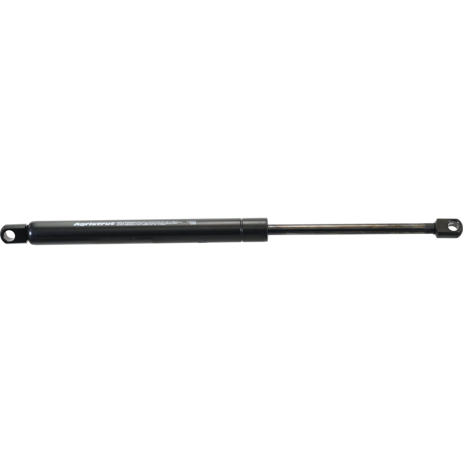 Here is an image of the Sparex Gas Strut, model S.19453, which features a black cylindrical body with an extending rod and mounting holes on both ends. It has a total length of 400mm and is designed to handle high pressure with precision end fittings.