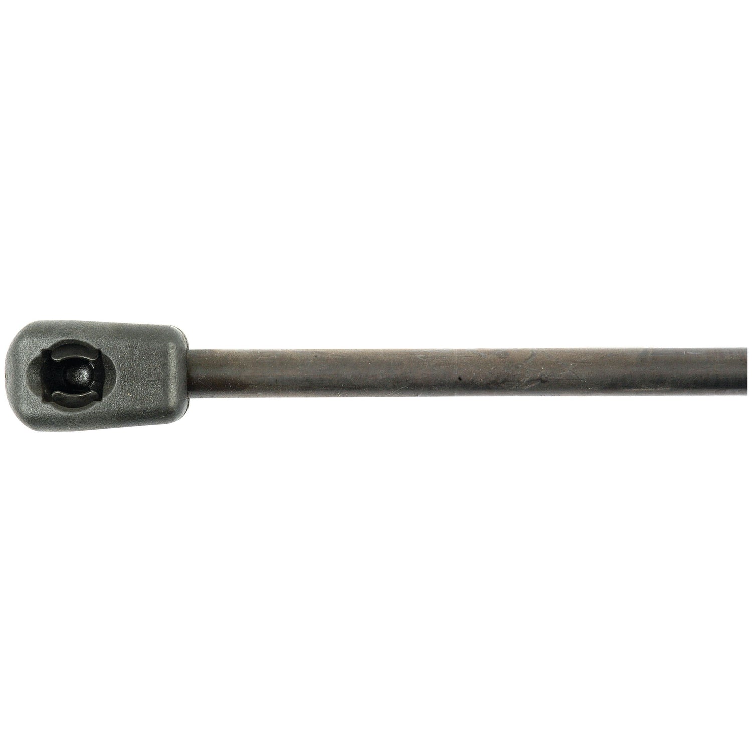 The Gas Strut (S.52877) from Sparex is a 525mm metallic rod featuring a rectangular, grey connector at one end, specifically designed to endure high pressure during operation.