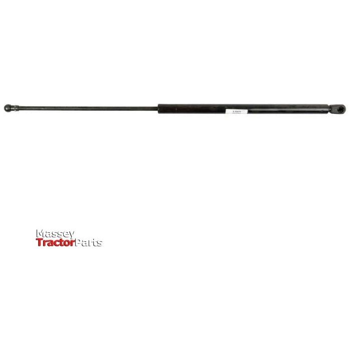 A Sparex gas strut (Product Code: S.52876) with a total length of 585mm, designed specifically for Massey tractors and featuring a durable ball socket, displayed against a plain white background with the "Massey Tractor Parts" logo in the bottom left corner.