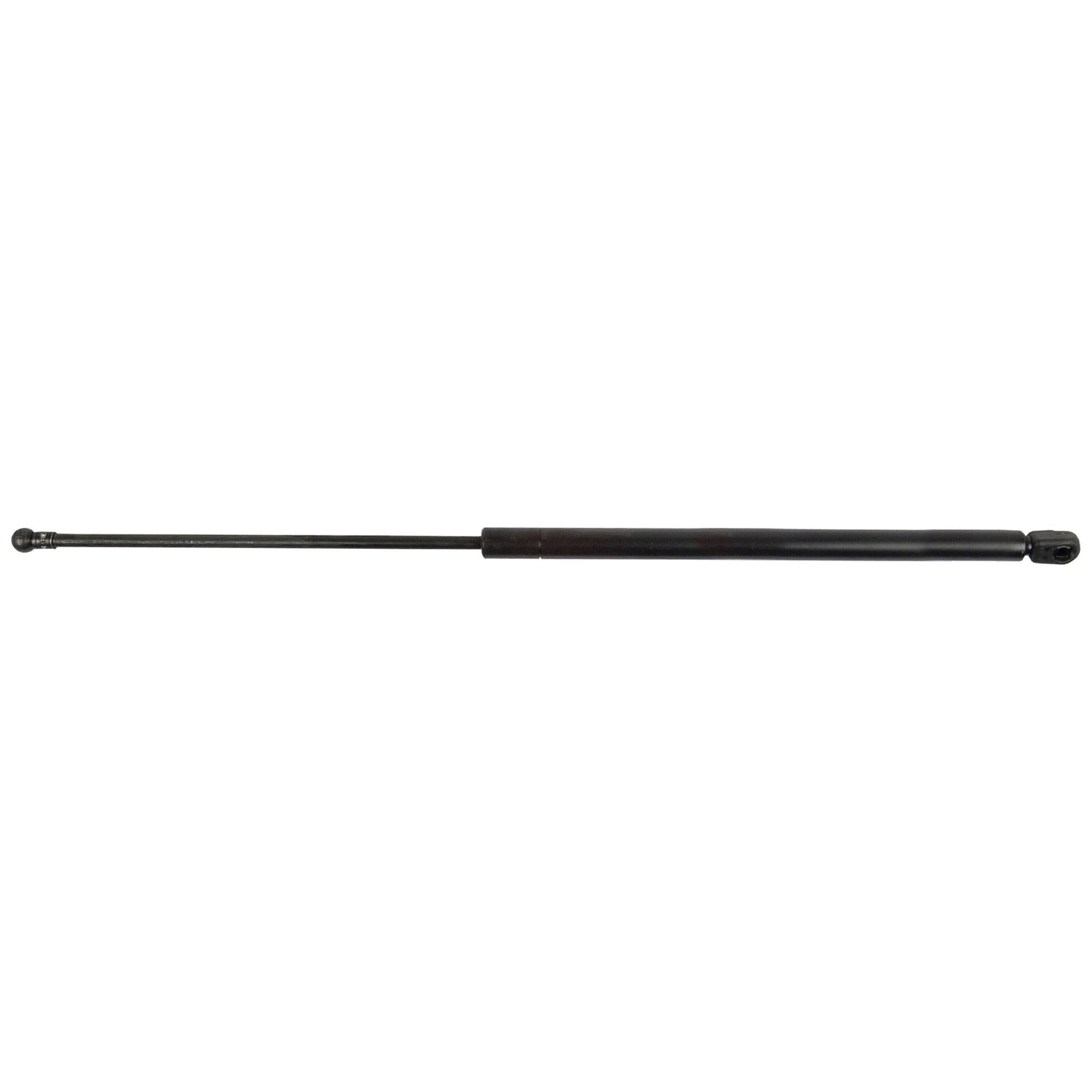 The Sparex Gas Strut, S.52880, features a total length of 585mm, with a black cylindrical body and extendable rod, often equipped with a ball socket. It is commonly used for lifting and supporting applications in various mechanical systems.