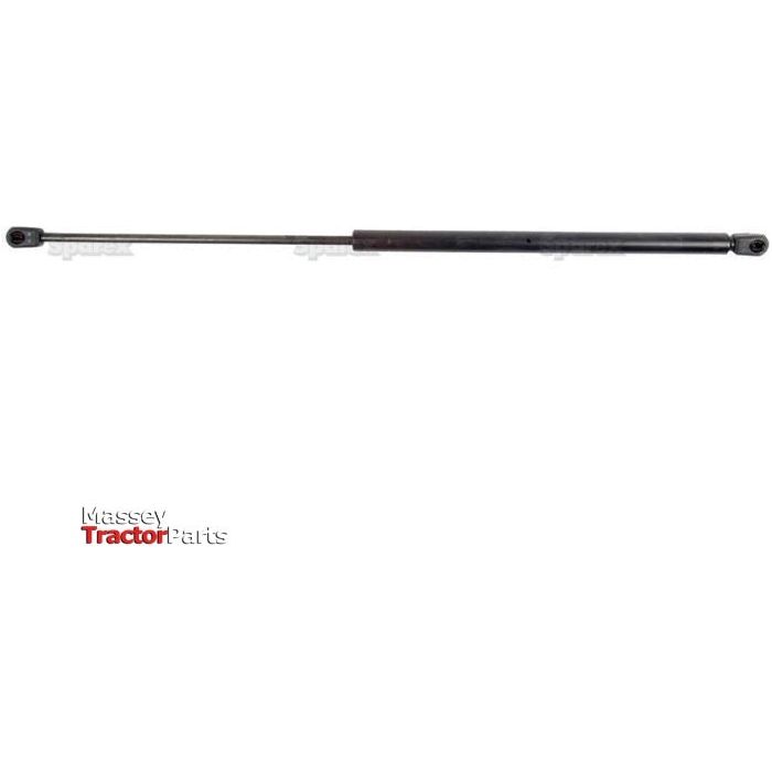 A gas strut, with a total length of 585mm (Product Code: S.52923), featuring an Agristrut cylinder with attachment points on both ends and a ball socket, branded "Sparex" and labeled "Massey Tractor Parts" at the bottom left.