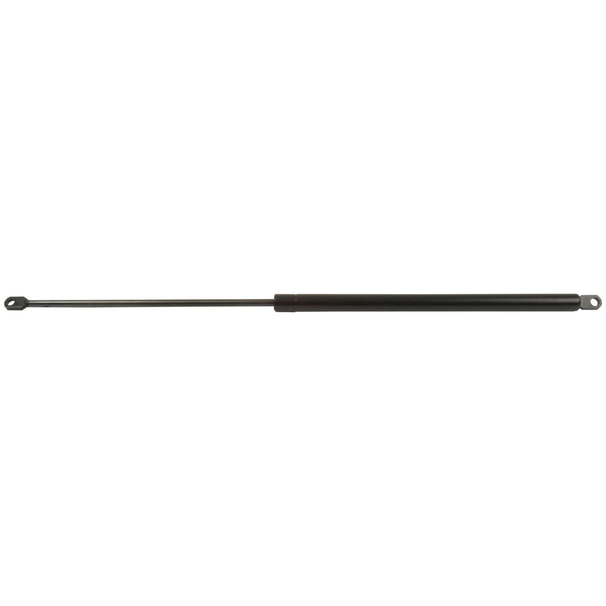 The Sparex Gas Strut (S.54519) is displayed against a white backdrop, showcasing its sleek black finish with metal ends and a cylindrical rod. It has 400N pressure and a 260mm ram stroke, with a total length of 600mm.