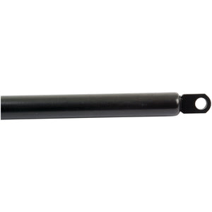 A close-up view of the Sparex Gas Strut S.54519 in black, featuring a circular mounting eyelet and a 260mm ram stroke.