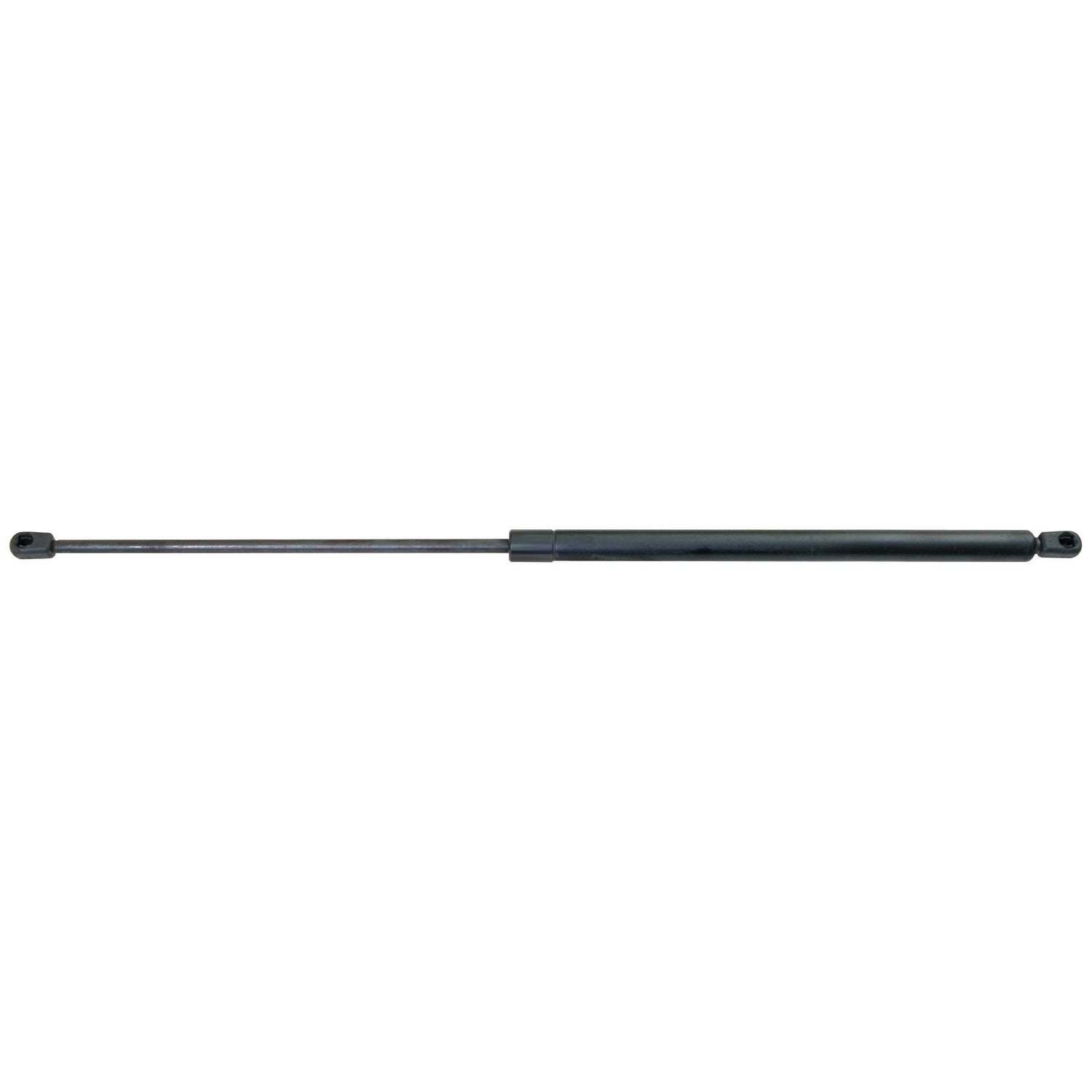A black Sparex Agristrut gas strut with cylindrical ends, showcased in a fully extended position against a white background, featuring a total length of 680mm and identified as S.52865.