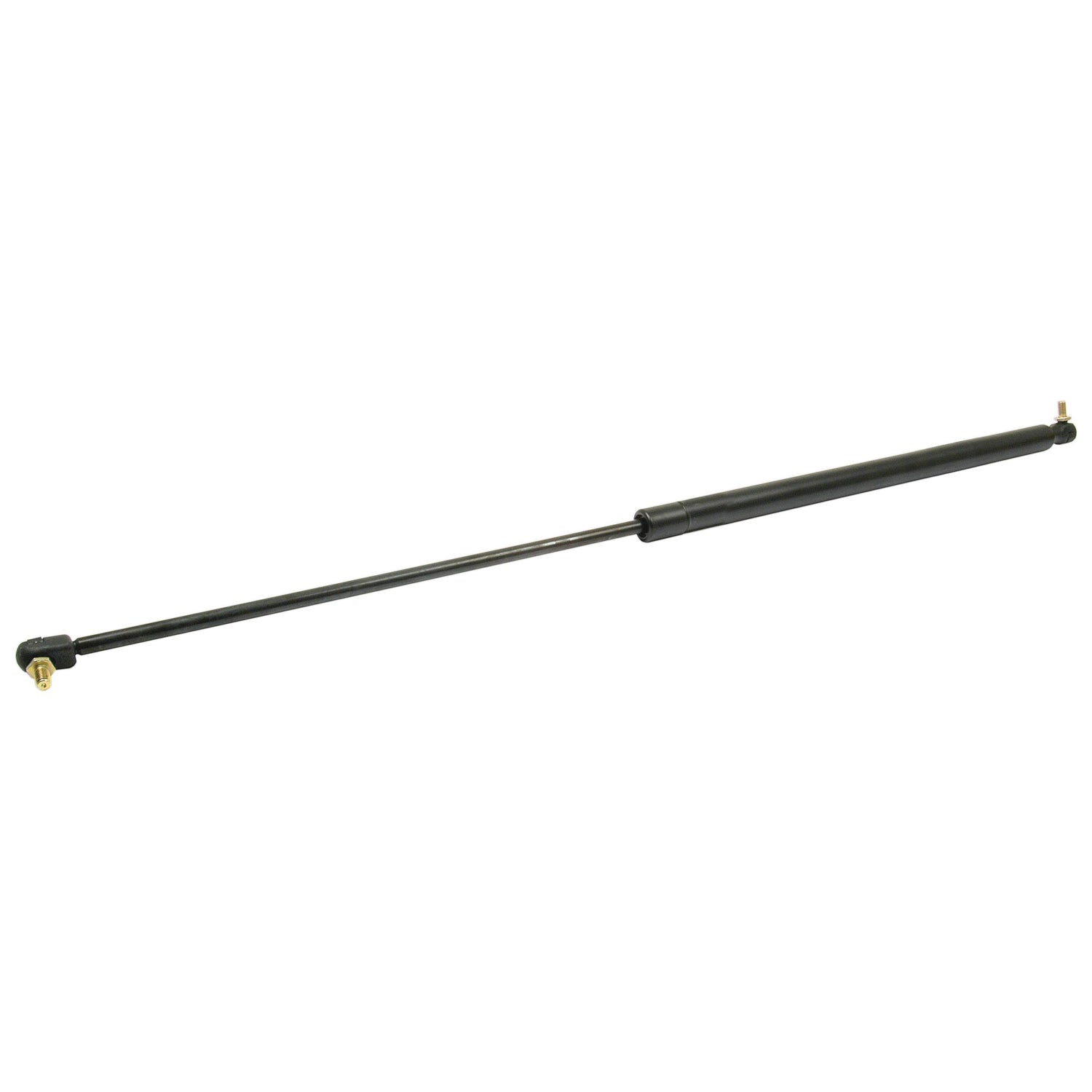 A Sparex gas strut, product S.19437, with a total length of 785mm in black featuring two metal connectors and end fittings, is ideal for lifting and supporting purposes.