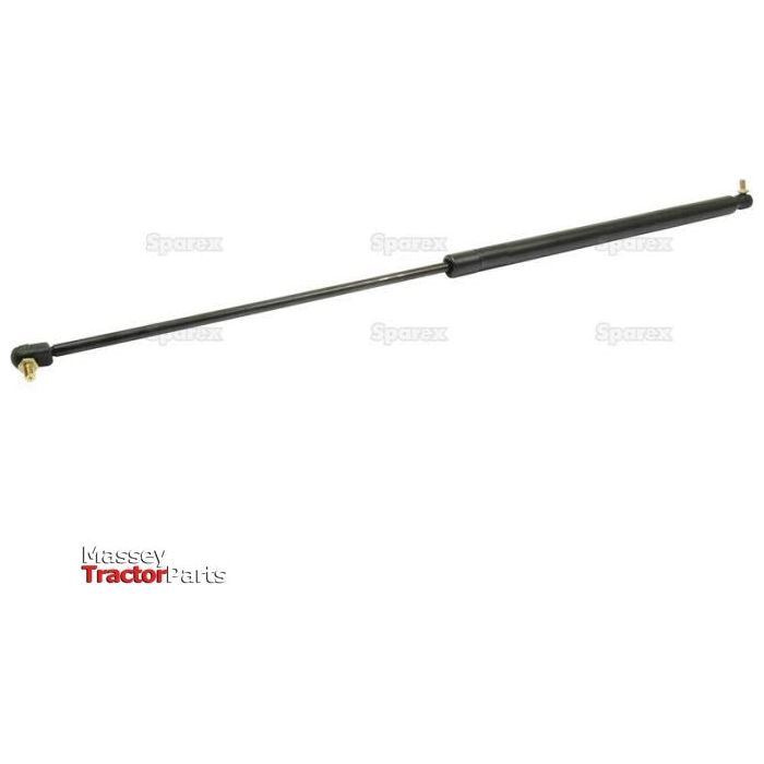 The Sparex Gas Strut (S.19437) for Massey Ferguson tractors, with a total length of 785mm, features a black cylinder and rod, and has pressure connectors on both ends.