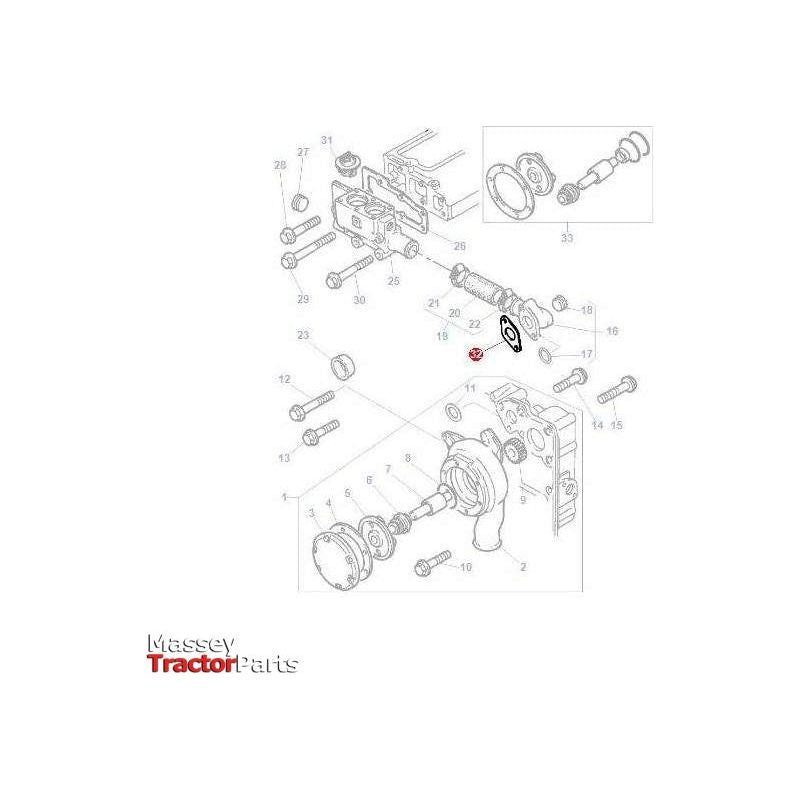 Massey Ferguson Gasket - 3638698M1 | OEM | Massey Ferguson parts | Water Pump Gaskets-Massey Ferguson-Cooling Parts,Engine & Filters,Farming Parts,Tractor Parts,Water Pump Gaskets,Water Pumps & Repair Kits