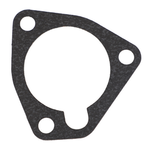 The AGCO Massey Ferguson - Gasket - 3641884M1 is a black, oval-shaped gasket with a large central hole and two smaller holes around the perimeter. This gasket is specifically designed for use in mechanical or automotive applications, making it an ideal component for Pre-100 Series tractor parts and compatible with various Massey Ferguson models.