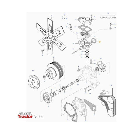 Massey Ferguson Gasket - ACW0403690 | OEM | Massey Ferguson parts | Engine Parts-Massey Ferguson-