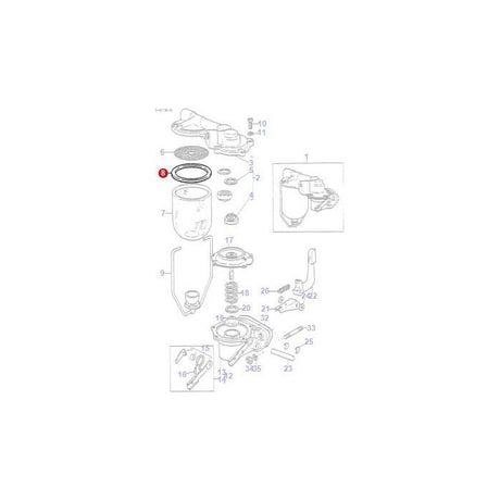 Gasket Glass Bowl - 1004496M1 - Massey Tractor Parts