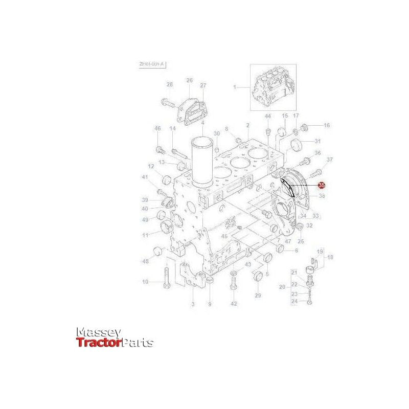Massey Ferguson Gasket Rear Crankshaft Housing - 4223587M1 | OEM | Massey Ferguson parts | Gaskets-Massey Ferguson-Engine & Filters,Engine Parts,Farming Parts,Gaskets,Lip & Rope Seal Housings,Tractor Parts