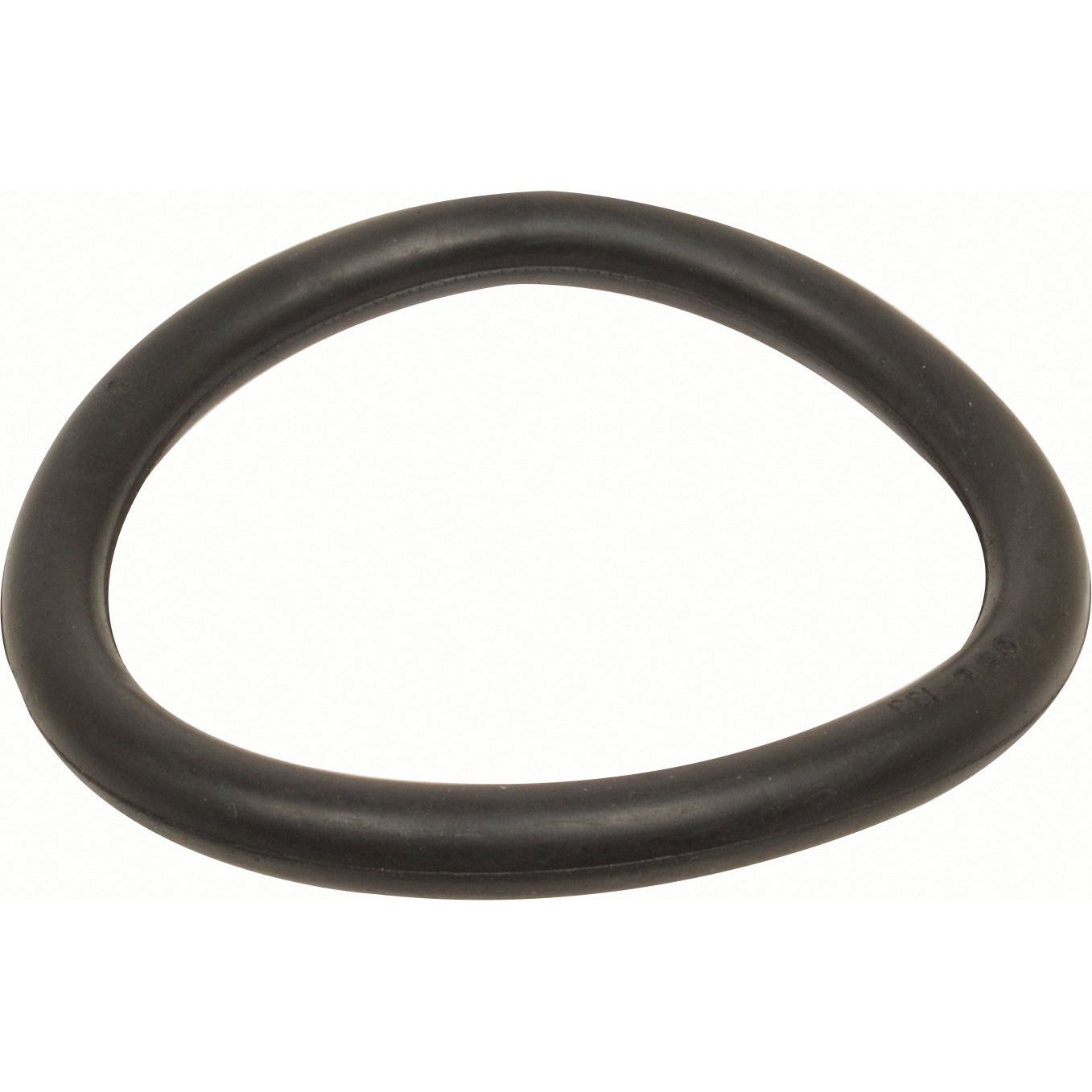 A black Gasket Ring 4'' (136mm) manufactured from durable rubber material by Sparex, showcased in a circular shape against a white background.