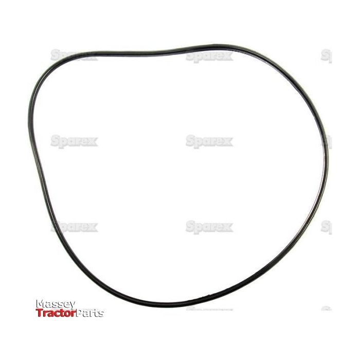 A black rubber Rear Axle Gasket (Sparex Part No. S.43565) against a white background with the Massey Ferguson logo at the bottom left corner.
