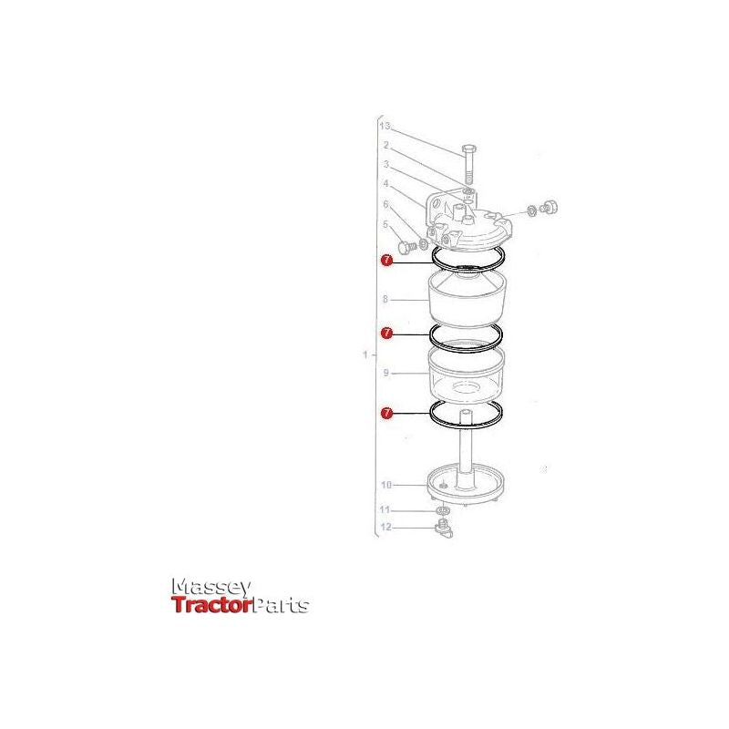 Massey Ferguson Gasket Sediment Bowl - 1851891M1 | OEM | Massey Ferguson parts | Sediment Filters-Massey Ferguson-Engine & Filters,Farming Parts,Fuel Delivery Parts,Sediment Filters,Tractor Parts