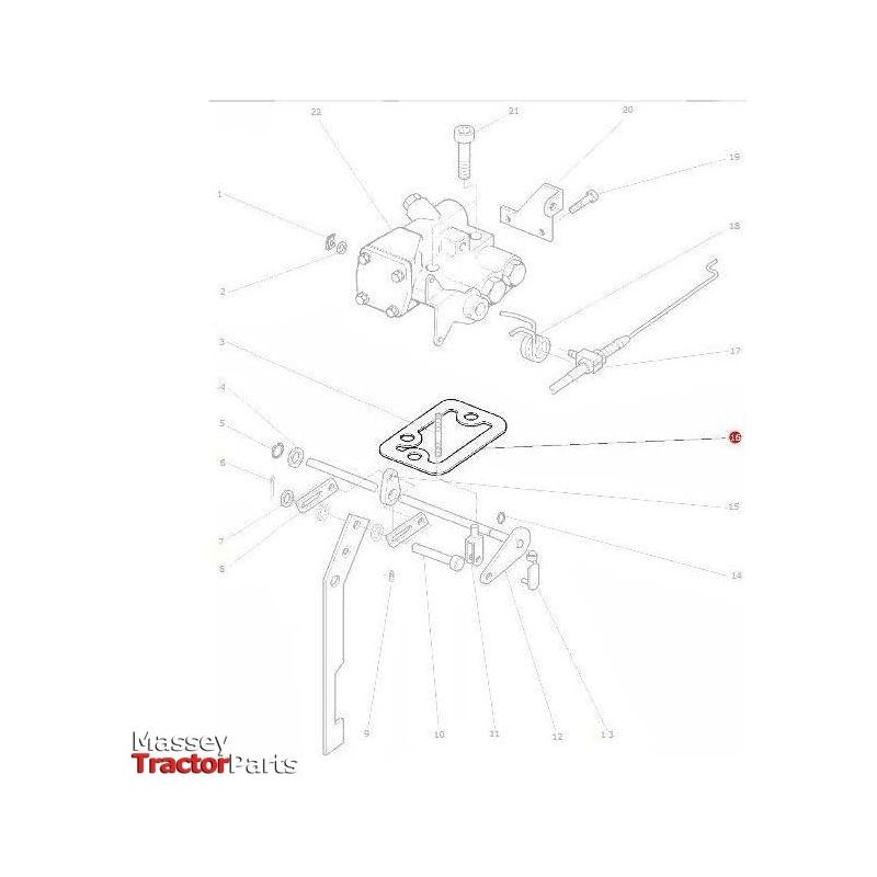 Massey Ferguson Gasket Selector Valve - 1860488M1 | OEM | Massey Ferguson parts | Hydraulics-Massey Ferguson-Farming Parts,Gaskets,Hydraulics,Tractor Hydraulic,Tractor Parts
