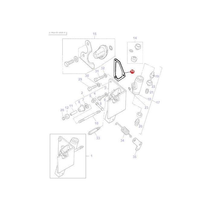 Gasket Slave Cylinder - 1860960M2 - Massey Tractor Parts