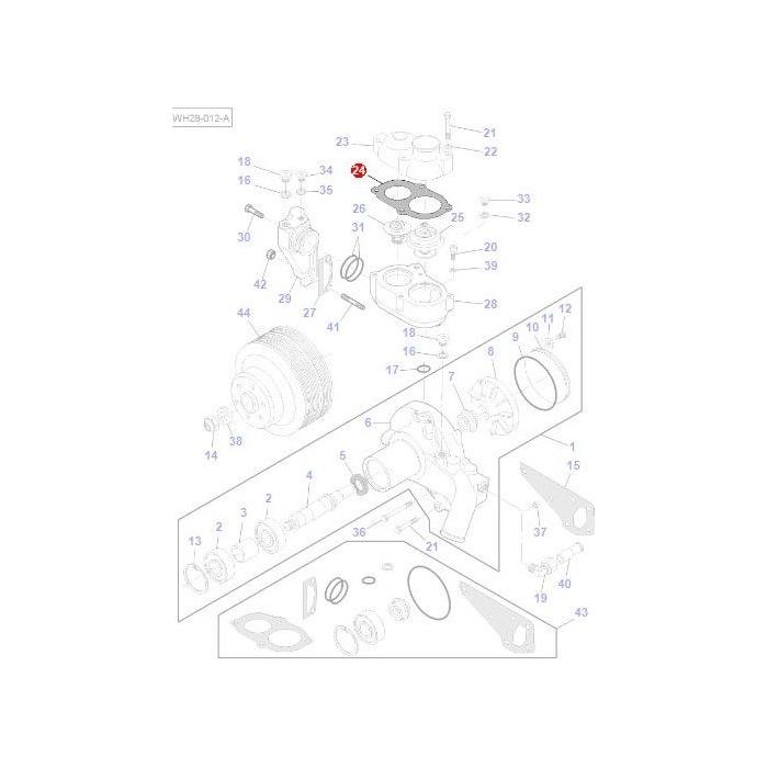 Gasket Thermostat Housing - V836329632 - Massey Tractor Parts