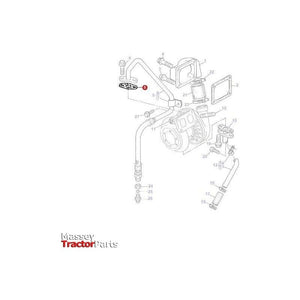Massey Ferguson Gasket Turbo Pipe - 3638256M1 | OEM | Massey Ferguson parts | Gaskets-Massey Ferguson-Engine & Filters,Engine Parts,Exhaust & Manifold Gaskets,Farming Parts,Gaskets,Tractor Parts