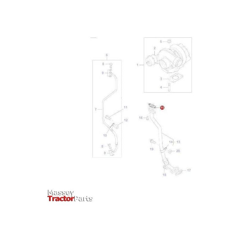 Massey Ferguson Gasket Turbo Pipe - 4227348M1 | OEM | Massey Ferguson parts | Gaskets-Massey Ferguson-2WD Parts,Axles & Power Train,Brakes,Engine & Filters,Engine Parts,Farming Parts,Front Axle & Steering,Fuel Delivery Parts,Fuel Pumps & Components,Gaskets,Gaskets & Seals,Hydraulics,Rear Axle,Seals & Gaskets,Steering Columns & Components,Tractor Hydraulic,Tractor Parts,Transmission