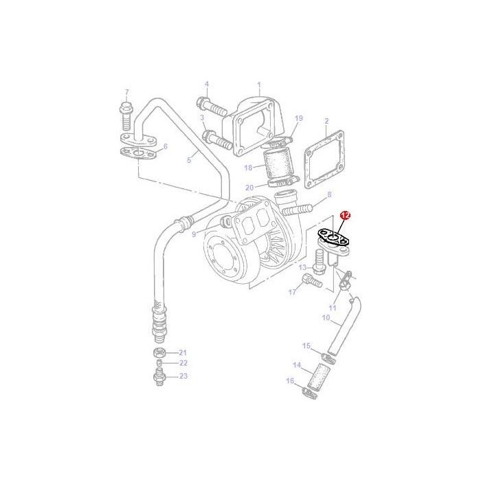 Gasket Turbo Return Pipe - 3638671M1 - Massey Tractor Parts
