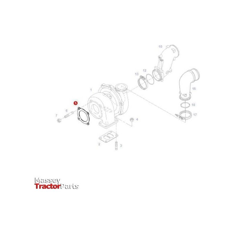 Fendt Gasket Turbocharger - 816200100060 | OEM | Fendt parts | Exhaust & Manifold Gaskets-Fendt-