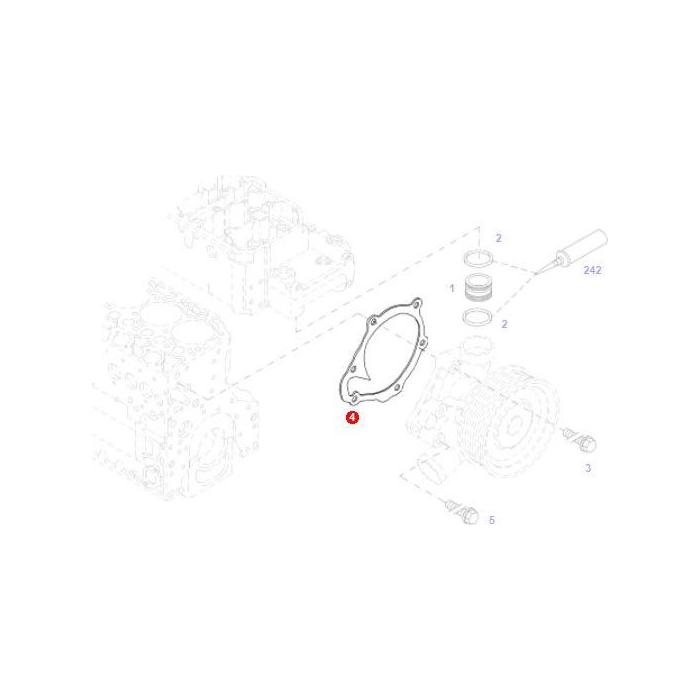 Gasket Water Pump - F119200610040 - Massey Tractor Parts