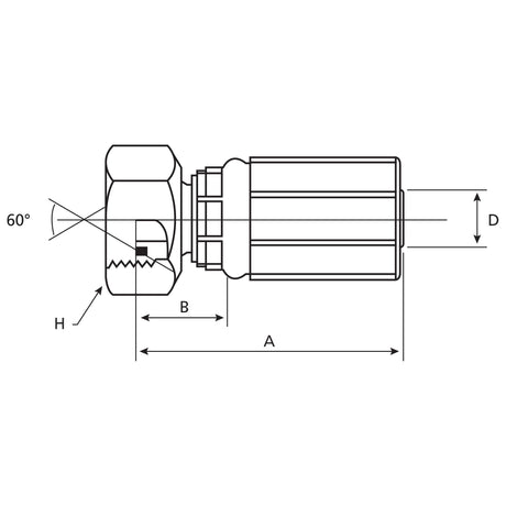 Gates BSP 60&deg; Hose Insert 3/8'' x 3/8'''' Female Straight Swivel
 - S.116121 - Farming Parts
